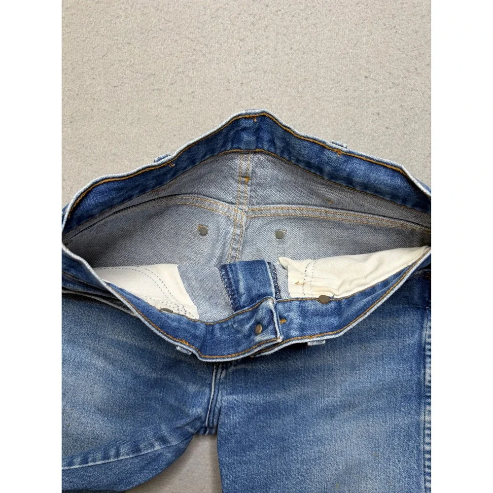 Wrangler Jeans Women 29x34 13MWZ Cowboy Cut Vintage 90s Made in USA Distressed